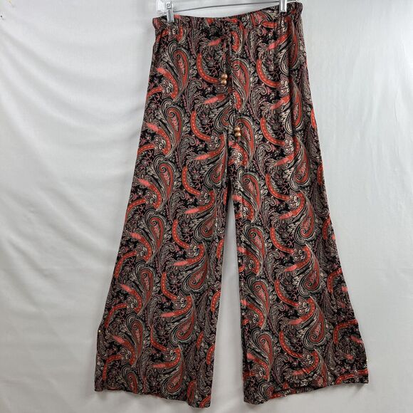 Miss Me Boho Paisley Wide Leg Pants Womens Stretch Size Small - Picture 4 of 12